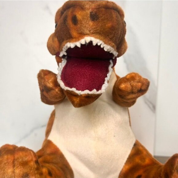 Wild Republic T-Rex Dinosaur Plush Stuffed Animal 12" Brown White Soft Toy - Picture 8 of 9
